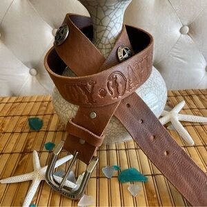 Brown Leather Harley-Davidson Belt